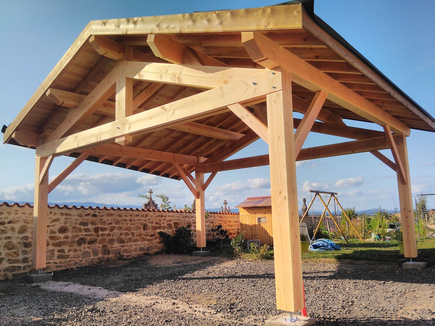 Abri / Terrasse / Exterieur - Constructeur de maison et extensions en  ossature bois, charpente